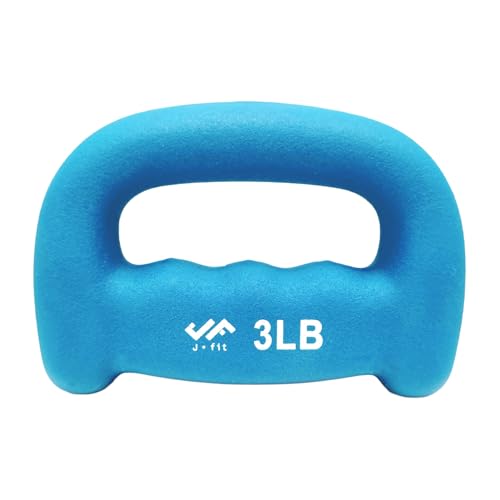 JFIT Neoprene D-Grip Dumbbell Weight, 3LB, 3 Pound