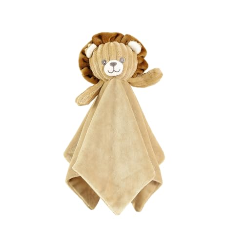 Image of CREVENT Cozy Plush Baby Security Blanket, Loveys for Baby Girls and Boys, Birthday (Dog + Lion)