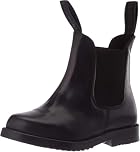Rhinegold Childs Young Rider COMFEY CLASSIC LEATHER JODHPUR BOOTS - Traditional Horse Riding Boots - No Zip, Easy On/Off, Elastic Sides, Girls and Boys Equestrian Ankle Boots (Black, Size EU 37, UK 4)