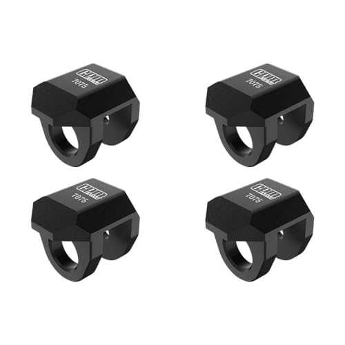 Aluminum 7075 Alloy Front & Rear Shock Cap Protector for Arrma 1:14 Typhon GROM / 1:16 Mojave GROM / 1:18 Granite GROM Small-Scale Monster Truck Upgrades - Black