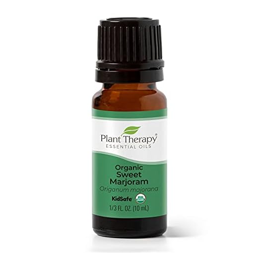 plant therapy marjoram sweet organic essential oil 10 ml (1/3 oz) 100% pure, undiluted, therapeutic grade