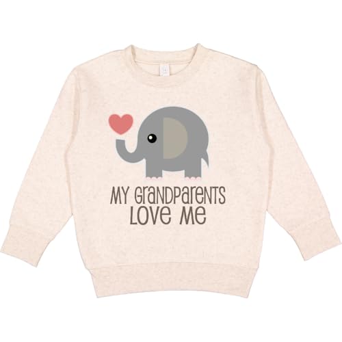 inktastic My Grandparents Love Me Elephant Toddler Sweatshirt 5-6 Natural Heather 32f02