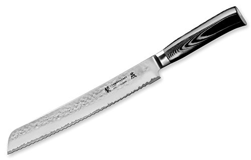 Tamahagane San Tsubame Micarta Hammered Bread Knife 9-inch