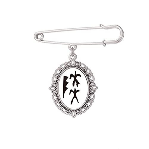 Broche personnage lu pin's nom de famille chinois clips pour robe chemise châle