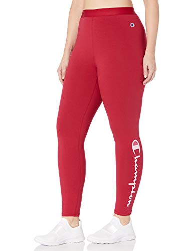 Champion Women's Plus Size Legging, Cranberry Red, 1X