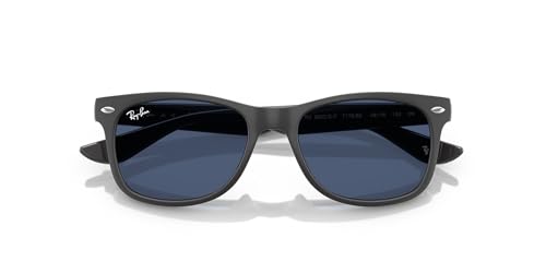 Ray-Ban RJ9052SF Kids New Wayfarer Low Bridge Fit Square Sunglasses, Rubber Dark Grey/Dark Blue, 50 mm - image 5