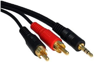 Aptii 3.5mm Jack to 2 x RCA Phono Audio Cable Gold 0.5m Lead