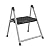 COSCO One Step Steel, Resin Steps, Step Stool without Handle, Platinum/Black