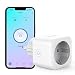 Produktbild Smarte Steckdose misst Stromverbrauchsmesser GNCC WLAN Smart Steckdose Mini funktioniert mit Alexa,Google Home Sprachsteuerung Fernzugriff, Nur 2.4GHz WIFI