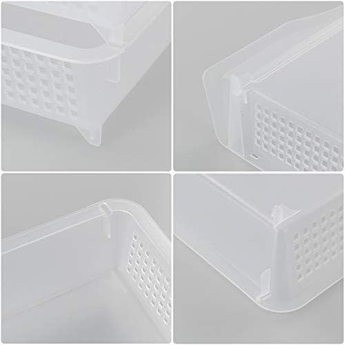 Bringer Clear Plastic Stackable A4 Paper Letter Filing Document Tray Holder, 6 Packs