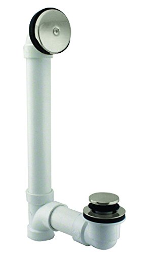 Westbrass Tip-Toe Sch. 40 Pvc Bath Waste With One-Hole Elbow, Satin Nickel, D49321-07 #TOP10