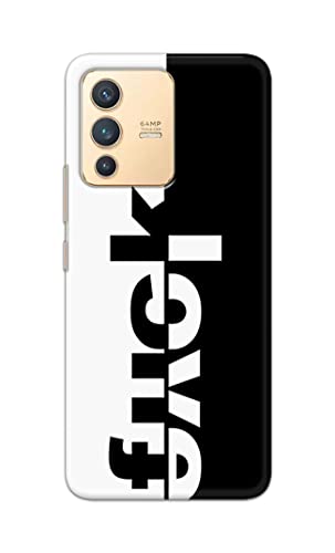 Image of PRINTFIDAA One Words Fukc Love Creative Art Innovative Wonderfull Printed Designer Hard Case for Vivo V23 5G Back Cover -(e) RPM1003