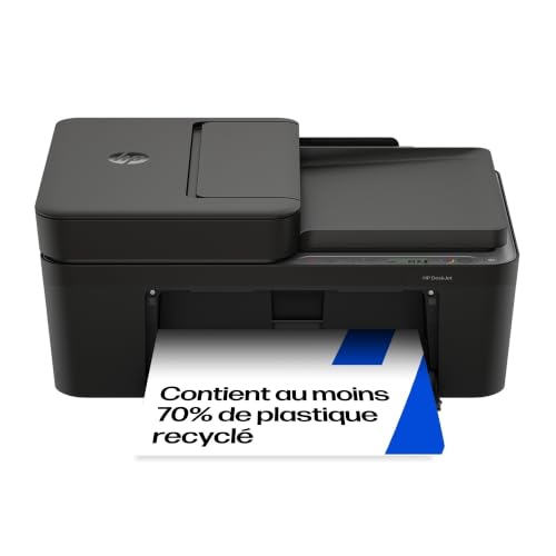 HP DeskJet 4320, A24HMB, Imprimante Multifonction à Jet d’Encre A4 Couleur,Recto/Verso Manuel, 8,5 PP, Wi-FI, ADF, 3 Mois d'InstantInk Inclus, Noire