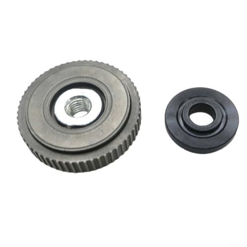 Paire d'écrous à bride et plaque de pression pour meuleuse d'angle pour broches filetées M10 utilisées avec des meuleuses de 100 mm et compatibles avec les tailles de trou central de lame standard (B)