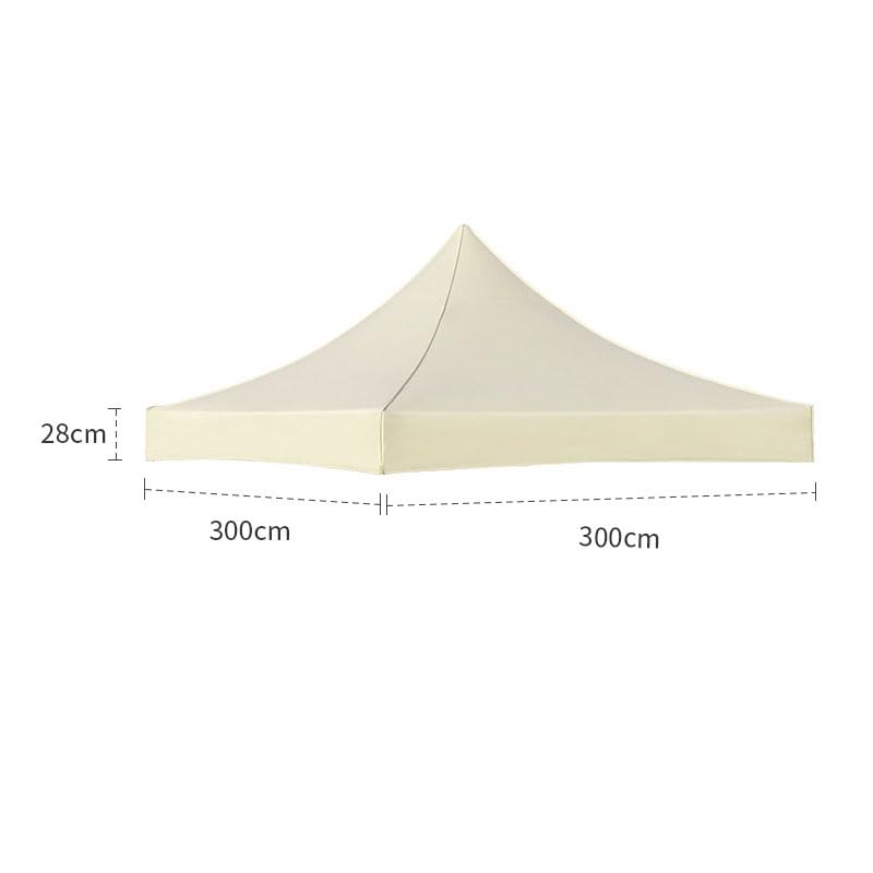 Toile de Toit de Rechange pour Pavillon Tonnelle Tente (Blanc cassé)