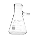 Scicalife Pallone Filtrante in Vetro Borosilicato con Tubo Laterale Forma Conica Bottiglia di Filtrazione Trasparente a Parete Pesante Becher per Esperimento di Laboratorio Fornisce 125 Ml