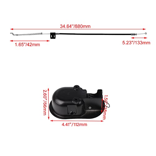 Image of RDEXP 4 Pieces Sofa Recliner Release Handles and 4 x Cables 900mm Total Length Black