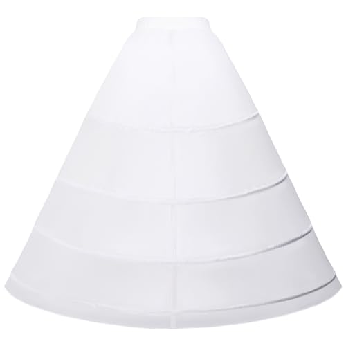 Women's 4-Hoop Petticoat Crinoline Underskirt for Women Under Dress Petticoat Skirt for Wedding Ball Gown Tulle Slips