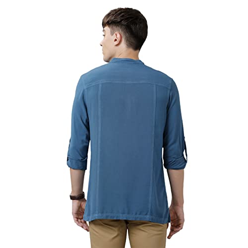Image of Identiti Men Solid Slim Fit 100% Viscose Casual Shirt /Kurta for Men