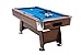 MASGAMES Mesa de Billar Deluxe S (6ft) Color marrón y tapete Verde