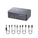 AV Access KVM Switch Docking Station for a Laptop and Desktop Dual Monitor, 1G Ethernet, EDID, Type-C 60W Charging for Laptop, USB 3.0 4K KVM Switch with HDMI and DisplayPort, Dual 4K@60Hz,1080P@240Hz