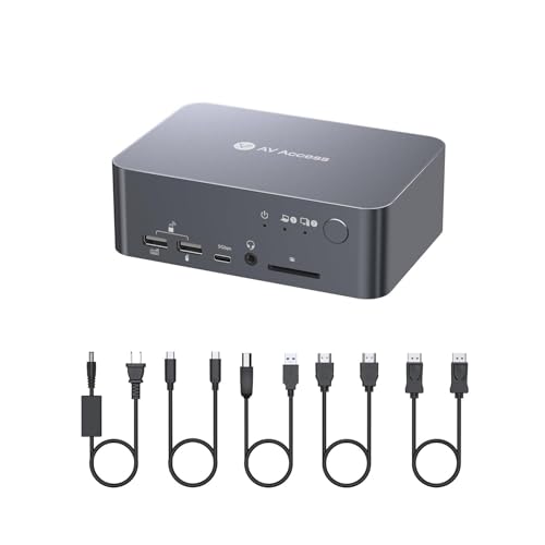 AV Access KVM Switch Docking Station for Dual Monitor Setup