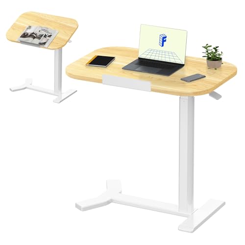 FLEXISPOT Beistelltisch H5 - Flexibler Laptoptisch und Betttisch mit neigbarer Tischplatte, höhenverstellbar & mobil, ideal für Sofa, Bett & Lesestunden (Ahorn)