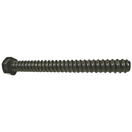 6" x 2" Grade A Plain Hex Head Coil Bolt, 10 pk.