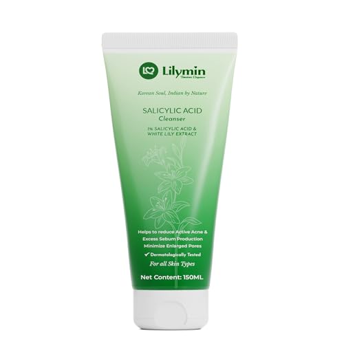 Image of 1% SALICYLIC ACID Cleanser | Anti Acne Face Cleanser with White Lily Extract | Gently Exfoliates, Controls Oil & Minimizes Pores | Natural & Organic, For Men & Women | All Skin Types - 150ML