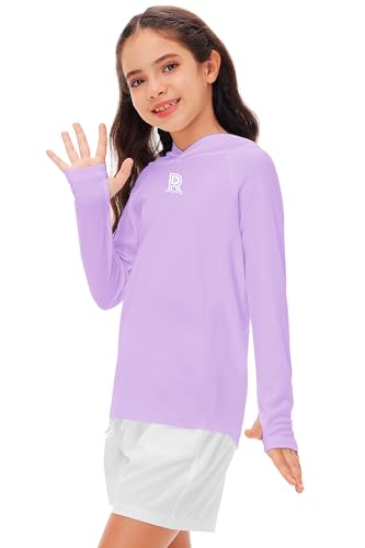 Image of Remimi Kids Sun Shirt Rash Guard Quick Dry Sun Protection Athletic Hoodie Hiking Shirts 3-12 Years
