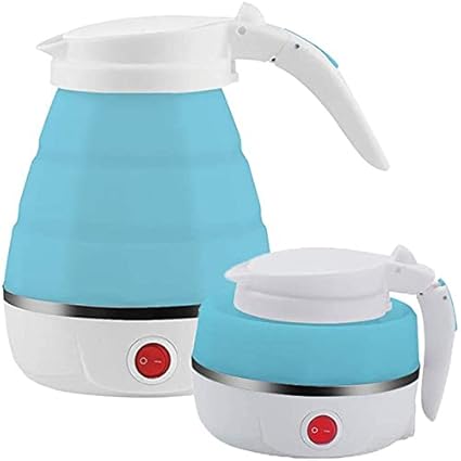 BETTER BUY Travel Electric Portable Kettle Foldable 600ML Kettle Silicon 220V 50Hz Hot Water Boiler & Tea Heater for Travelling, Office And Home Use