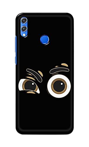 Image of PRINTFIDAA Funky Expression of Cartoon Eyes Printed Designer Hard Back Case Cover for Honor 8X, JSN-L11, JSN-L21, JSN-L22, JSN-L23 -(SF) MVN1004