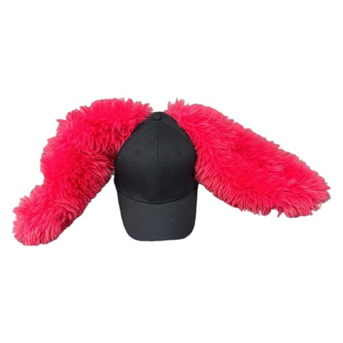 Women Rabbits Ears Baseball Furry Long Ear Versatile Hat for Idol Concert Shows Breathable Hat for Adults