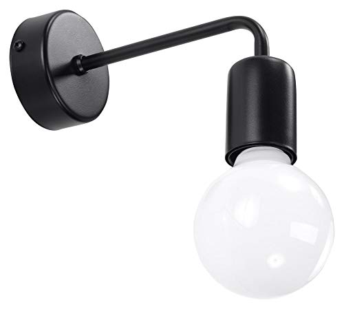 Sollux Lighting Duomo wandlamp, staal, zwart