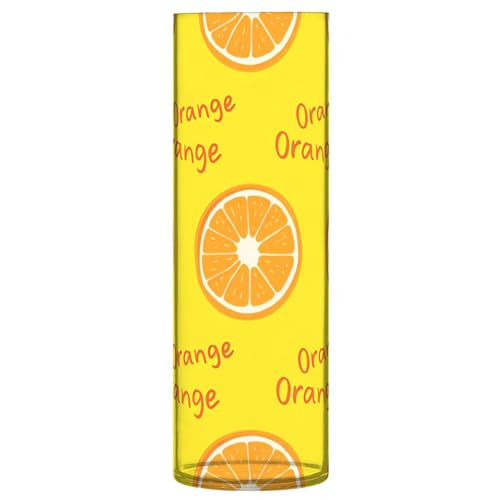 Vase à fleurs incassable tranches d'oranges pour décoration de table