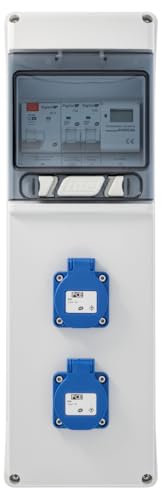 BATILEC - Coffret électrique piscine avec horloge électronique + ID 40A 30mA AC + 2 DISJ 16A + 2...