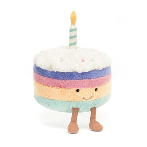 Jellycat Amuseables Rainbow Birthday Cake Stuffed Toy, Medium 6 inches - Dessert Plush - Birthday Gift image 13