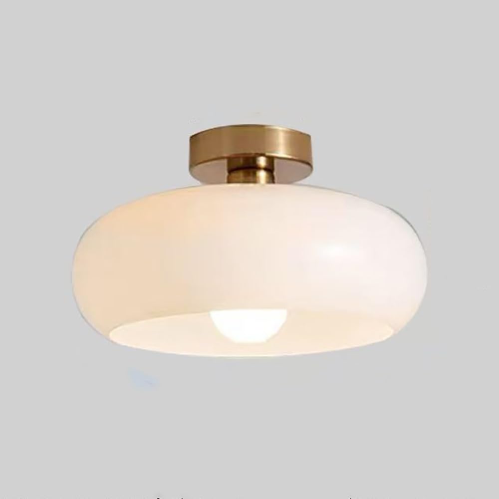 Kreatywność W Europie Północnej Lampy Sufitowa Do Montażu Półpodtynkowego, Oprawa Sufitowa Ze Szklanym Kloszem Do Korytarza Sypialni Restauracji(White)