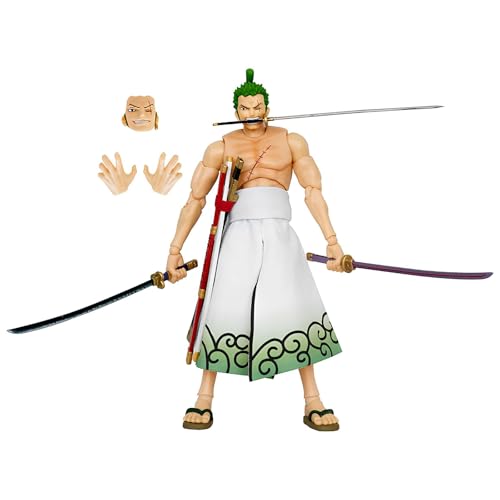 Image of Zoro Movable Action Figure, 30cm, Articulated Collectible with Swords and Interchangeable Hands