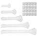 600pcs white Standard Self-Locking Nylon Cable Zip Ties Assorted Sizes 4/6/8/10/12 Inch with cable mount
