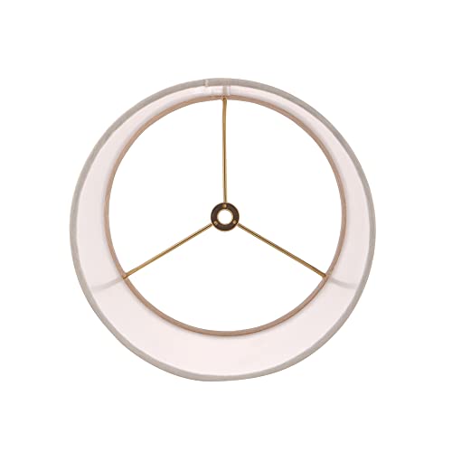 Image of Aspen Creative 31303 Contemporary Drum (Cylinder) Shaped Spider Construction Lamp Shade in Off White with Texture, 8 inch wide (8 inch x 8 inch x 11 inch)