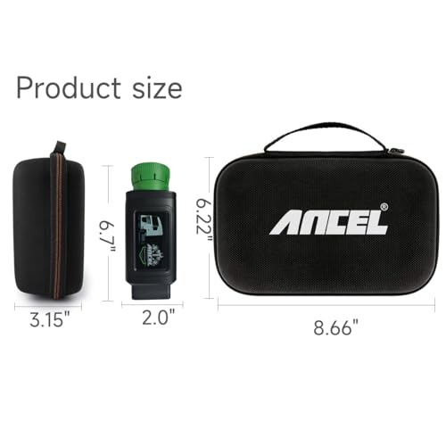 Image of ANCEL Waterproof Storage Case Bag for HD100 Heavy Duty Truck Scanner and Other Testers - Durable Zipper Carry Box (8.66'' x 6.22'' x 3.15'')
