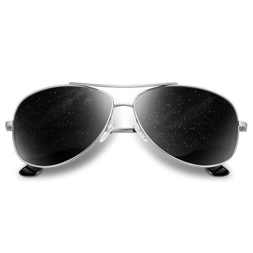 Image of KALIYADI Polarized Aviator-Sunglasses-for-Men Women Mens-Sunglasses: Lightweight Polit Sun Glasses Upgraded UV400 for Driving