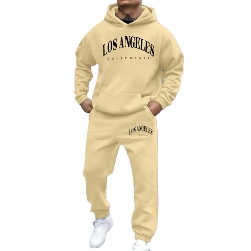 Sweat à capuche décontracté pour homme et ensemble de jogging ample