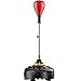 NIMO Saco de Boxeo de pie Punching Ball con Base Estable para Entrenar Reflejos,Bola de Velocidad,Coordinación Ajustable en Altura para niños ,Jovenes y Adulto (Rojo)