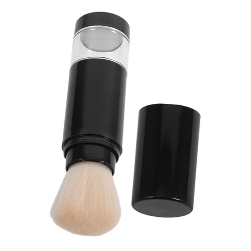 FOMIYES Retractable Makeup Brush Refillable Powder Bottle Face Liquid Brush Cover for Highlight Blush Portable Powder Dispenser Tool