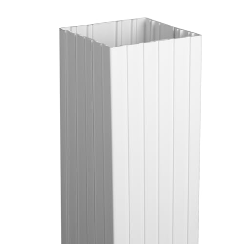Weatherables 6x6 Vinyl Post Wrap Weatherproof Premium Outdoor Vinyl Porch Post Wrap with Fluted Design for Quickly Refreshing Existing Deck Patio and Porch Posts (6x6x96 White)