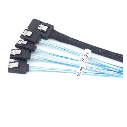 Cable Reverse S-AS SFF-8087 36P a 4 SATA 7pin 1.0 m miniatura 3