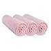 Lot de 3 Draps Housse 40x80 cm Extensible pour 40x90 Couffin Berceau Nacelle 40 x 80 | 100% Coton | Rose | Respirant | Sommeil sain | Marque Easy Dort | Certifié Label Oeko Tex | Fabriqué en Europe