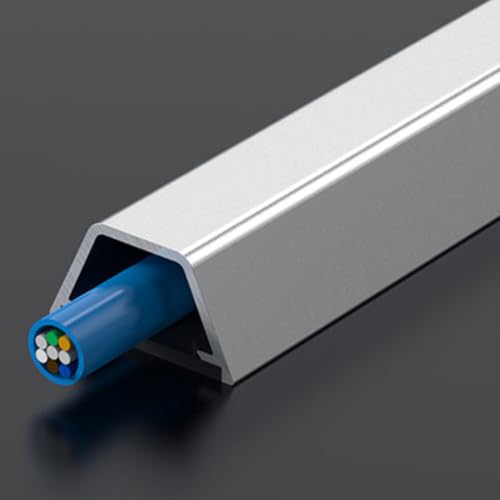 RENLXFI Canaleta Protector De Cables A Presión (para Cables 1/2/ 6 Unidades); Canaleta Autoadhesiva para Ocultar Proteger Cables En El Suelo; Color Plateado(1 Cables,L 1m/39.3in/3.3ft)